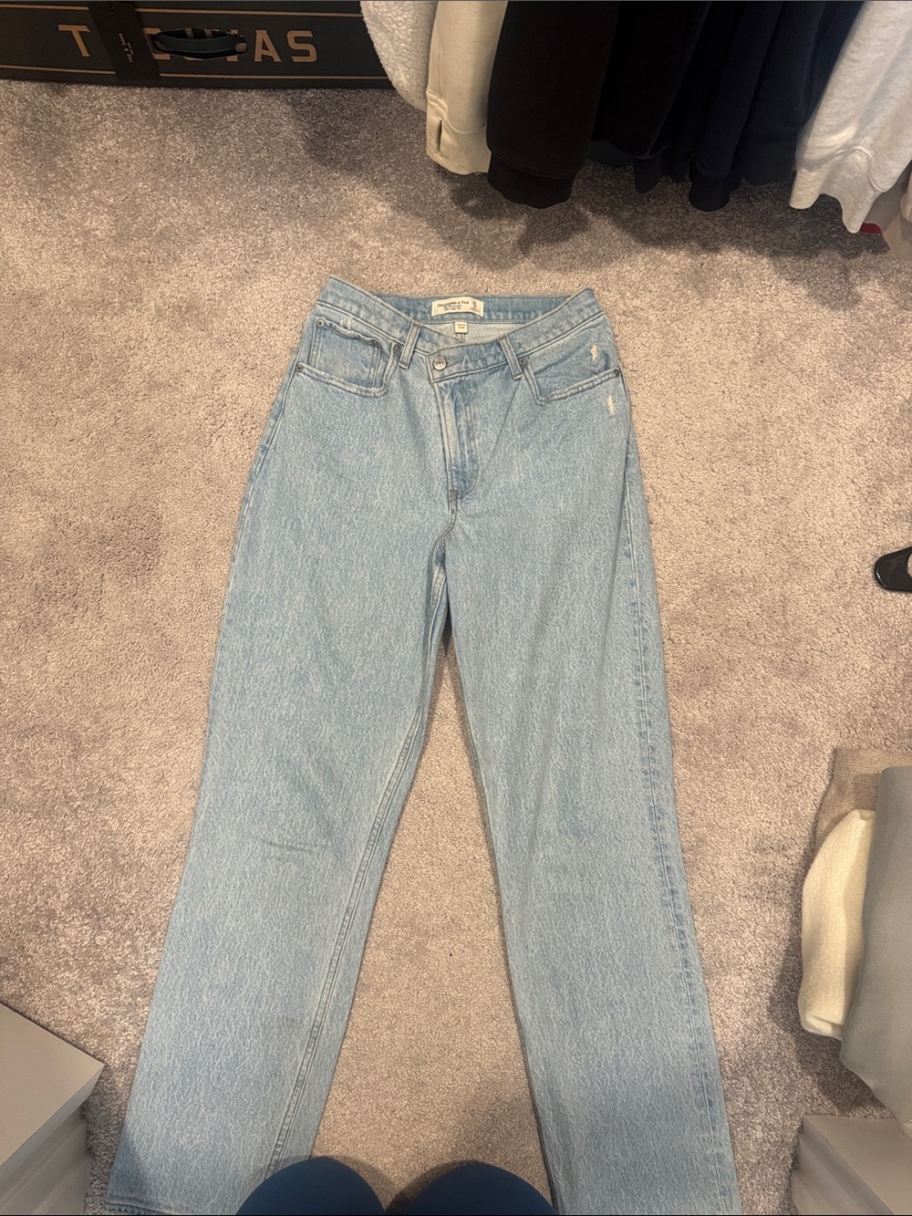 Abercrombie & Fitch Light Wash Straight Leg Jeans
